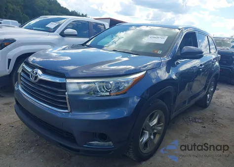 2015 Toyota Highlander Limited V6 из США, поврежденный, VIN 5TDDKRFH9FS074844
